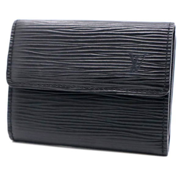 Louis Vuitton Ludlow Compact Epi Leather Coin Purse Card Wallet Black Authentic - Picture 1 of 14